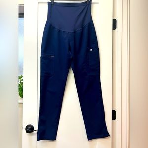 Figs Yola Maternity Scrub Pants Navy